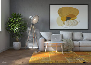 Design & Render Apple room zona living S.Agata Militello (ME) 1