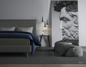 Design & Render – “Blue bedroom” – la distinzione di uno stile – Scena per catalogo 1