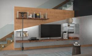 Design & Render – “Industrial style” – Living e giorno – S.Agata Militello (ME) 1
