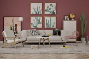 Design & Render – Ispirazione mediterranea .. living and colours.. soluzione e design definitiva per cliente privato Patti (ME) 1