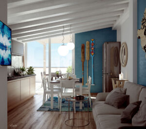 design e render ristrutturazione mansarda e terrazzo con progetto interamente sviluppato in 3D 1