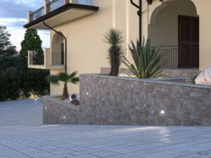 Ristrutturazione esterna e giardino con piscina S.Agata Militello + 3D render 1