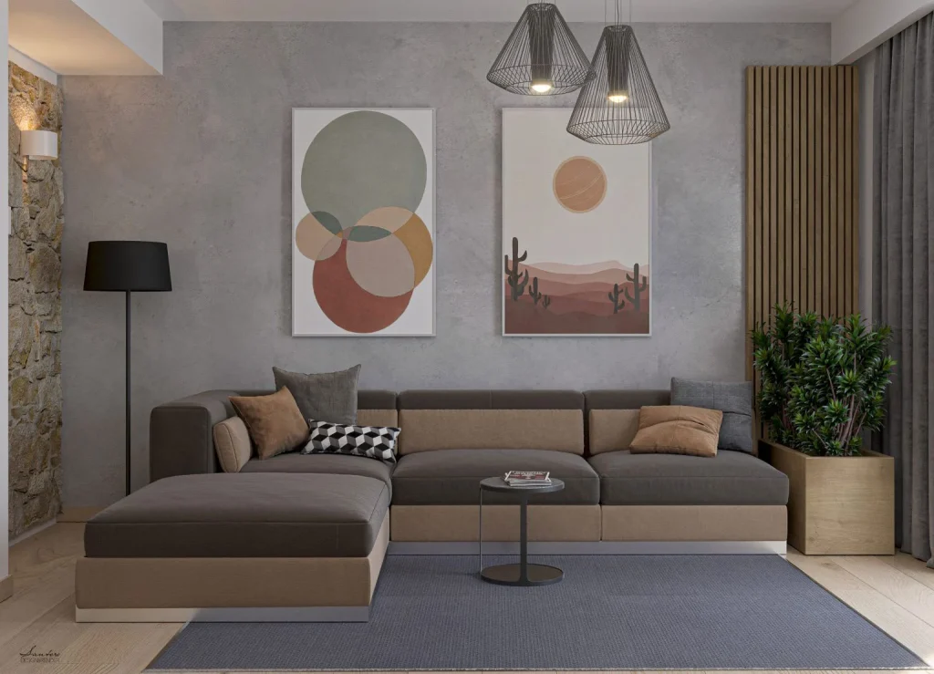 Superfici materiche interior design contemporaneo