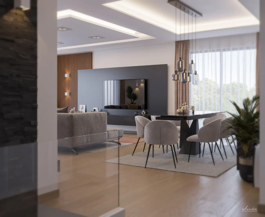 Living moderno open space interior design contemporaneo 